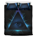 Masonic Eye All Seeing Print Duvet Cover Bedding Set