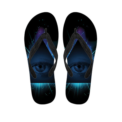 Masonic Eye All Seeing Print Flip Flops