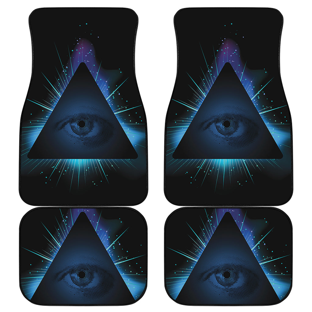 Masonic Eye All Seeing Print Front and Back Car Floor Mats