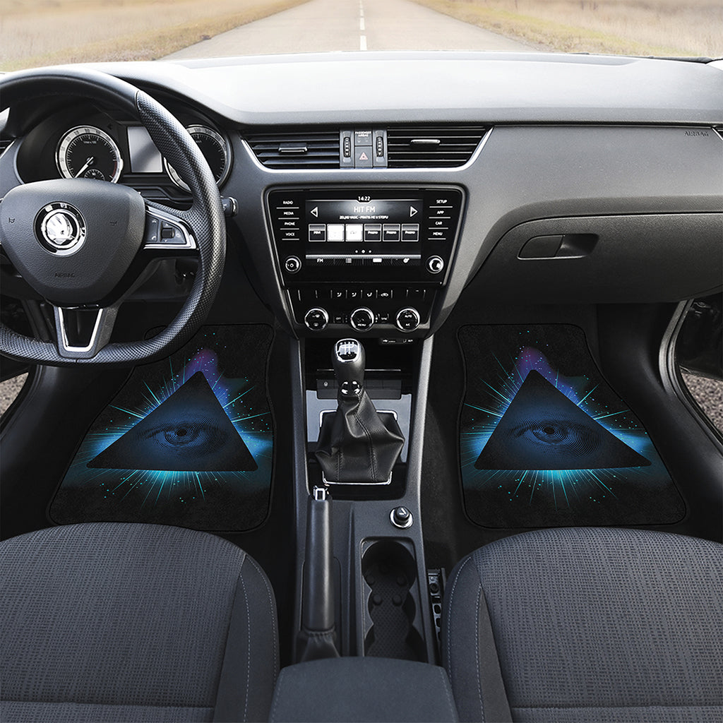Masonic Eye All Seeing Print Front and Back Car Floor Mats