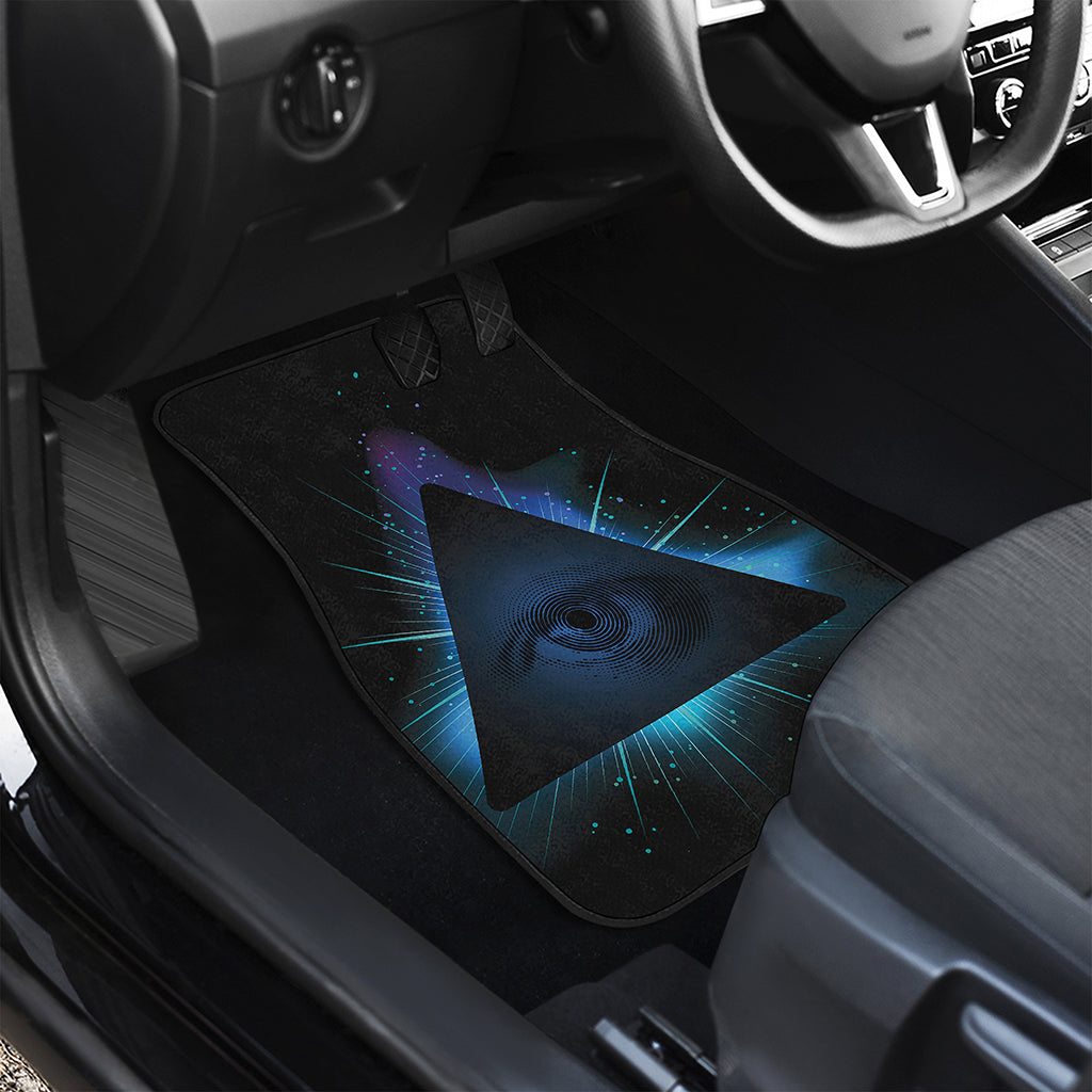 Masonic Eye All Seeing Print Front and Back Car Floor Mats