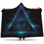 Masonic Eye All Seeing Print Hooded Blanket