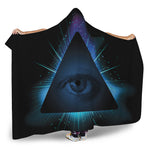 Masonic Eye All Seeing Print Hooded Blanket