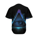 Masonic Eye All Seeing Print Men's Baseball Jersey