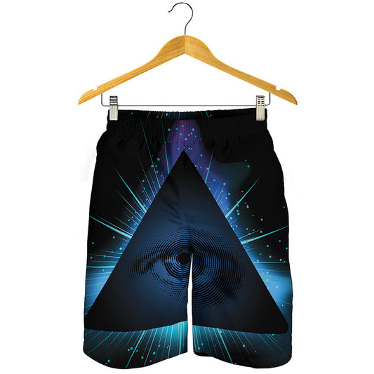 Masonic Eye All Seeing Print Men's Shorts