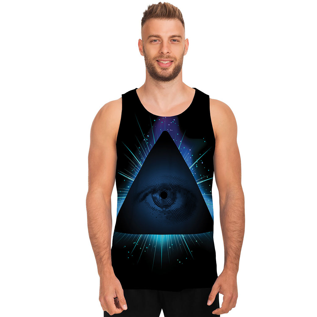 Masonic Eye All Seeing Print Men's Tank Top