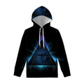 Masonic Eye All Seeing Print Pullover Hoodie