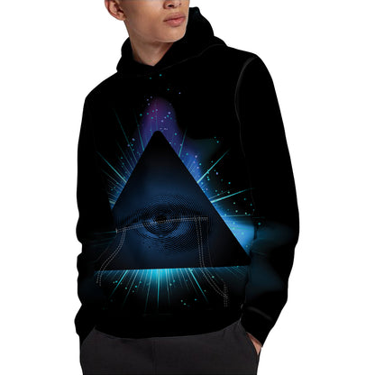 Masonic Eye All Seeing Print Pullover Hoodie