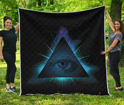 Masonic Eye All Seeing Print Quilt