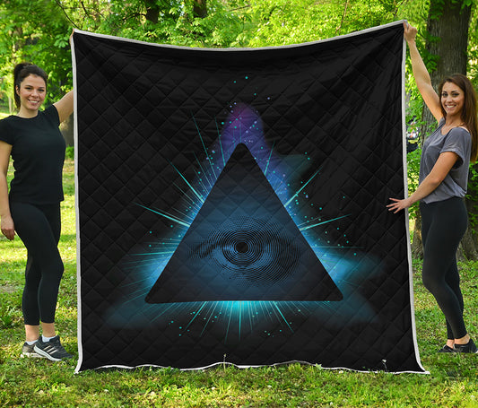Masonic Eye All Seeing Print Quilt