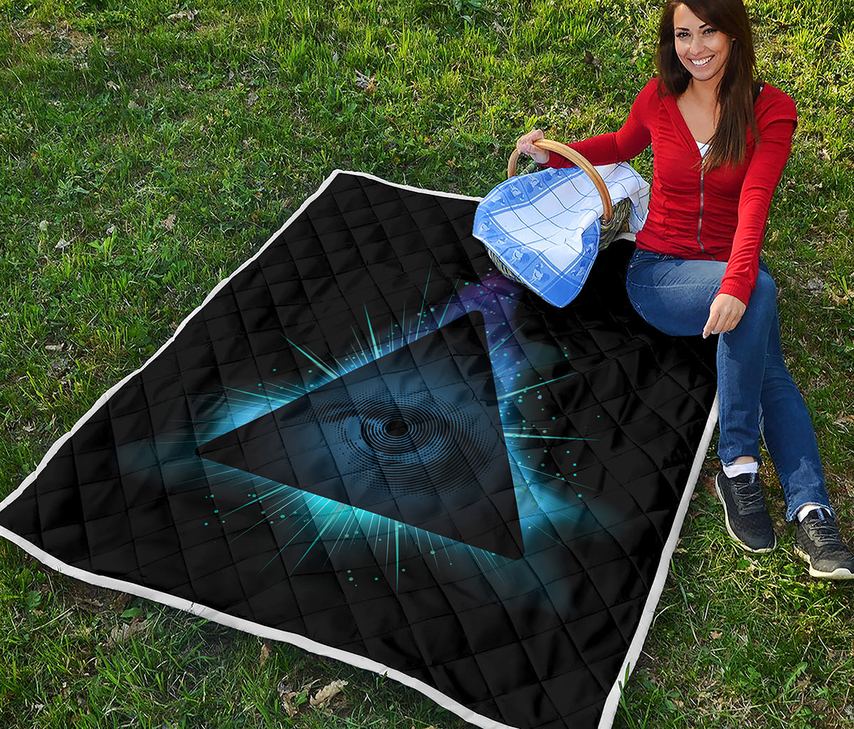 Masonic Eye All Seeing Print Quilt