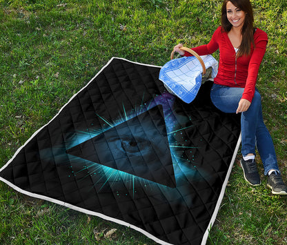 Masonic Eye All Seeing Print Quilt