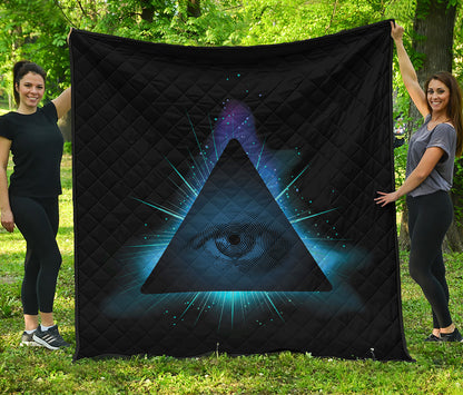 Masonic Eye All Seeing Print Quilt