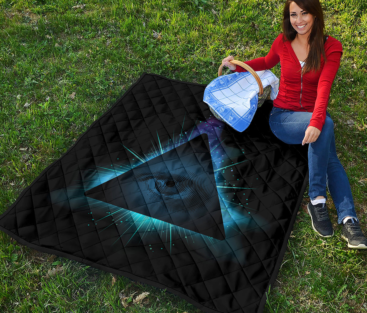Masonic Eye All Seeing Print Quilt
