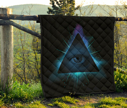 Masonic Eye All Seeing Print Quilt