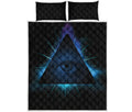 Masonic Eye All Seeing Print Quilt Bed Set
