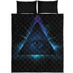 Masonic Eye All Seeing Print Quilt Bed Set