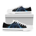 Masonic Eye All Seeing Print White Low Top Sneakers