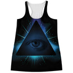 Masonic Eye All Seeing Print Women's Racerback Tank Top