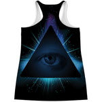 Masonic Eye All Seeing Print Women's Racerback Tank Top