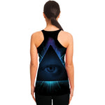 Masonic Eye All Seeing Print Women's Racerback Tank Top
