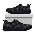 Masonic Eye Pattern Print Black Running Shoes