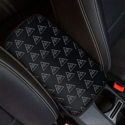 Masonic Eye Pattern Print Car Center Console Cover
