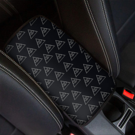 Masonic Eye Pattern Print Car Center Console Cover