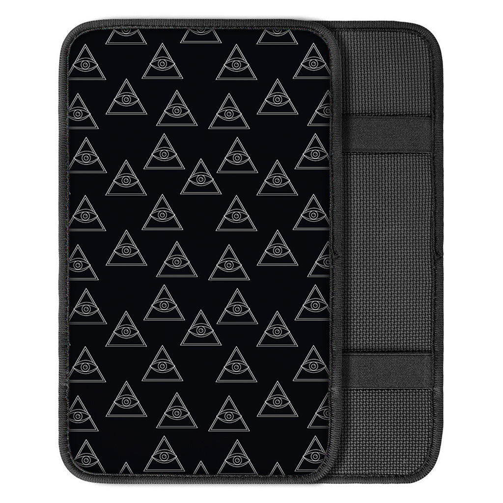 Masonic Eye Pattern Print Car Center Console Cover