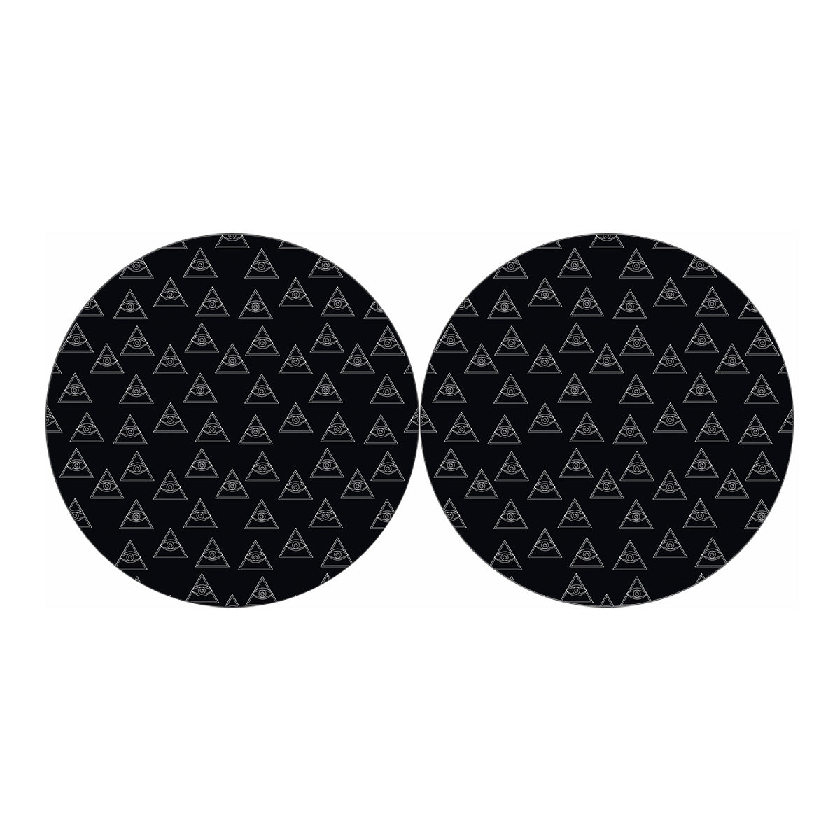 Masonic Eye Pattern Print Car Coasters
