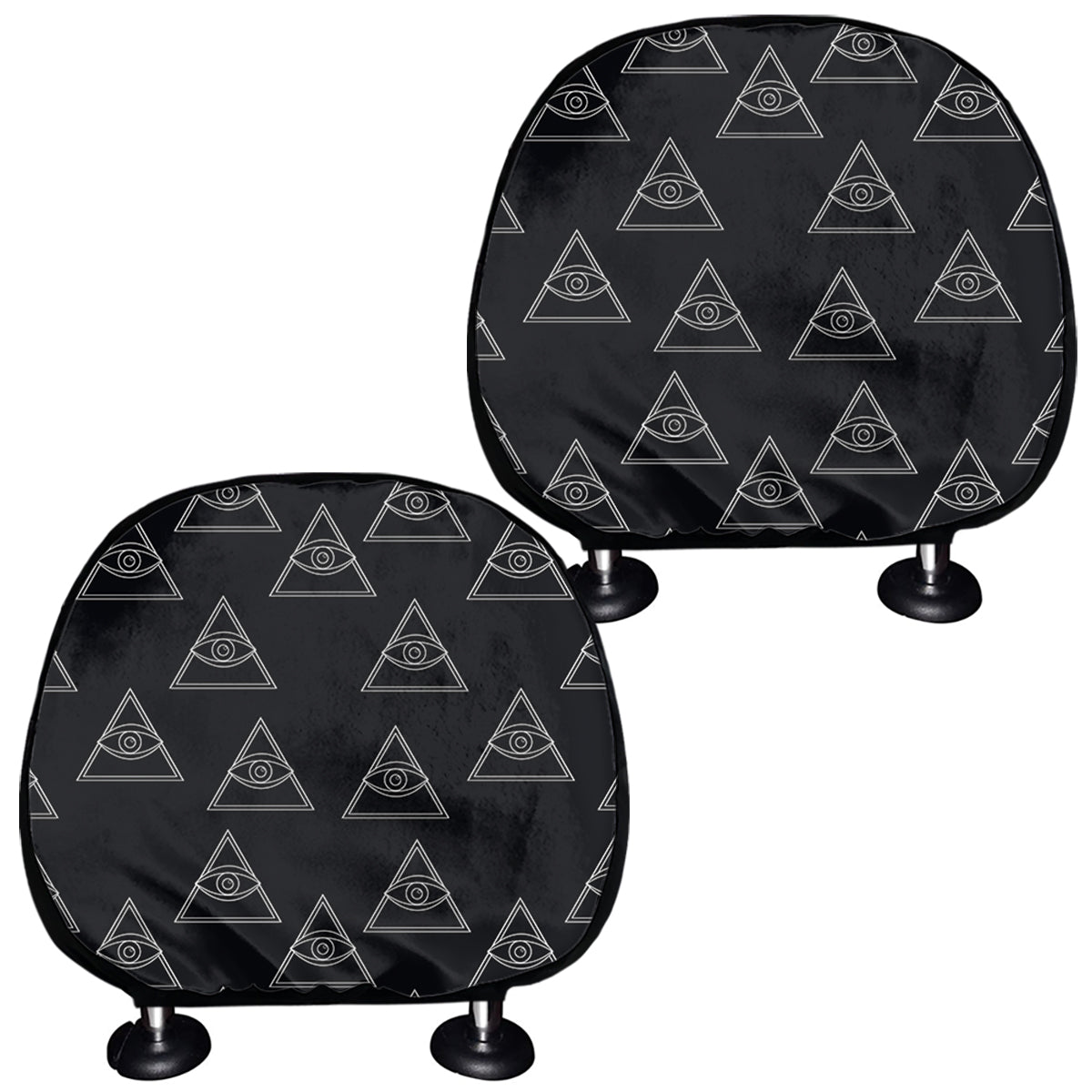 Masonic Eye Pattern Print Car Headrest Covers