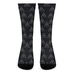Masonic Eye Pattern Print Crew Socks