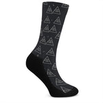 Masonic Eye Pattern Print Crew Socks