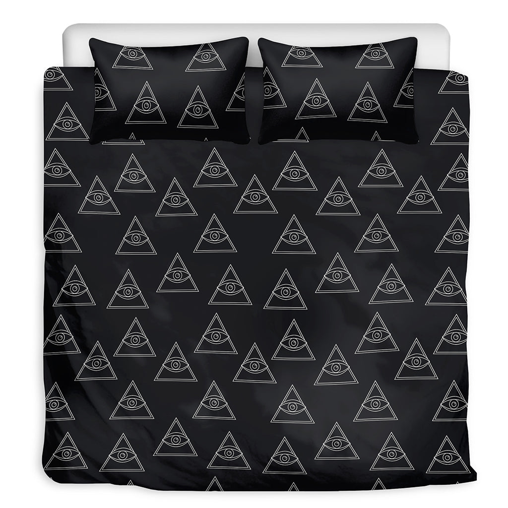 Masonic Eye Pattern Print Duvet Cover Bedding Set