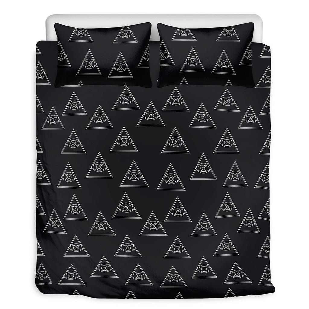 Masonic Eye Pattern Print Duvet Cover Bedding Set