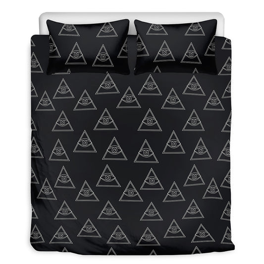 Masonic Eye Pattern Print Duvet Cover Bedding Set