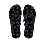 Masonic Eye Pattern Print Flip Flops