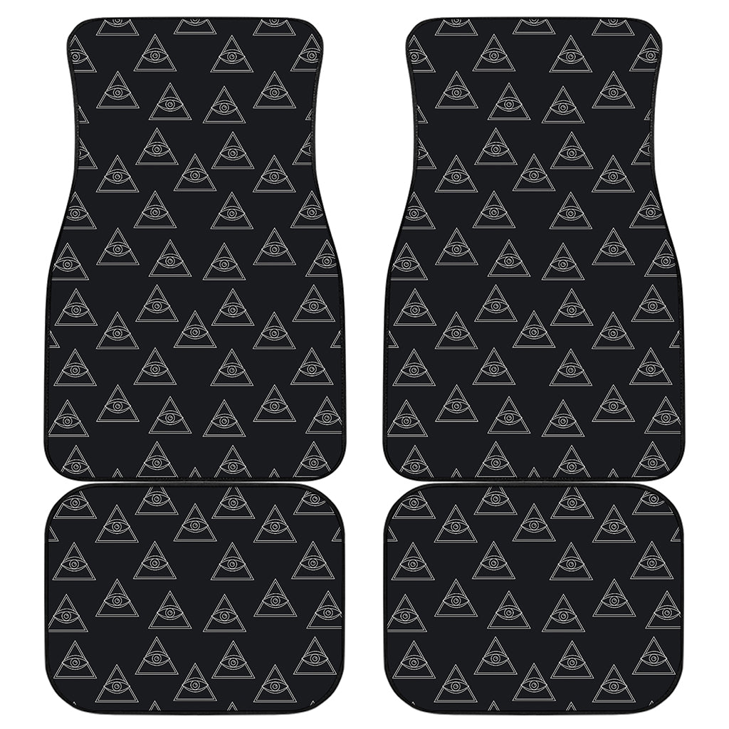 Masonic Eye Pattern Print Front and Back Car Floor Mats