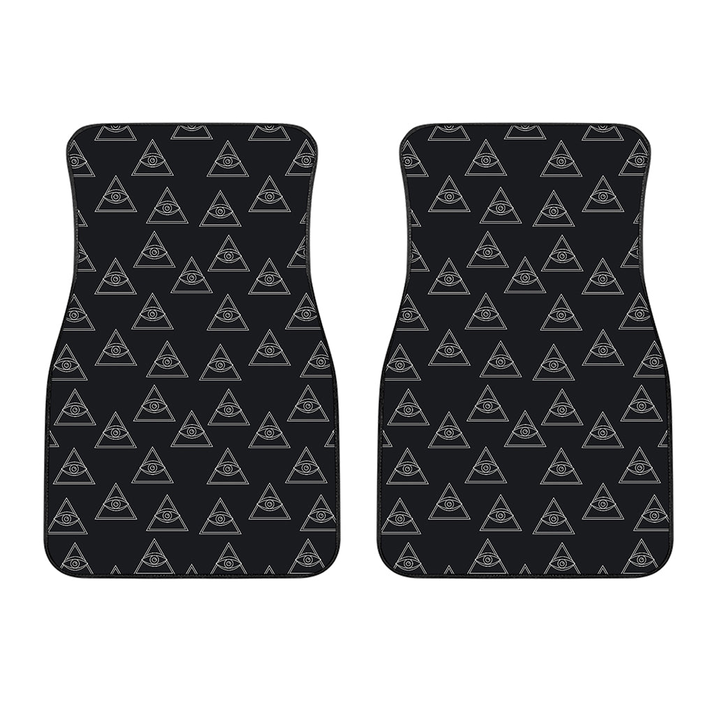 Masonic Eye Pattern Print Front Car Floor Mats