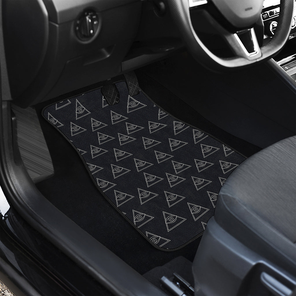 Masonic Eye Pattern Print Front Car Floor Mats