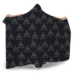 Masonic Eye Pattern Print Hooded Blanket