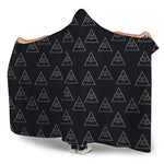 Masonic Eye Pattern Print Hooded Blanket