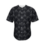 Masonic Eye Pattern Print Men's Baseball Jersey