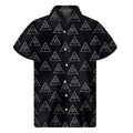 Masonic Eye Pattern Print Men's Short Sleeve Shirt