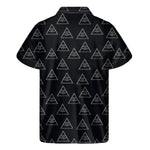Masonic Eye Pattern Print Men's Short Sleeve Shirt