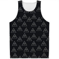 Masonic Eye Pattern Print Men's Tank Top