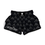 Masonic Eye Pattern Print Muay Thai Boxing Shorts