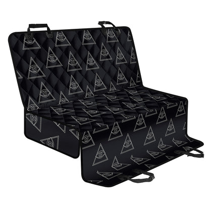 Masonic Eye Pattern Print Pet Car Back Seat Cover