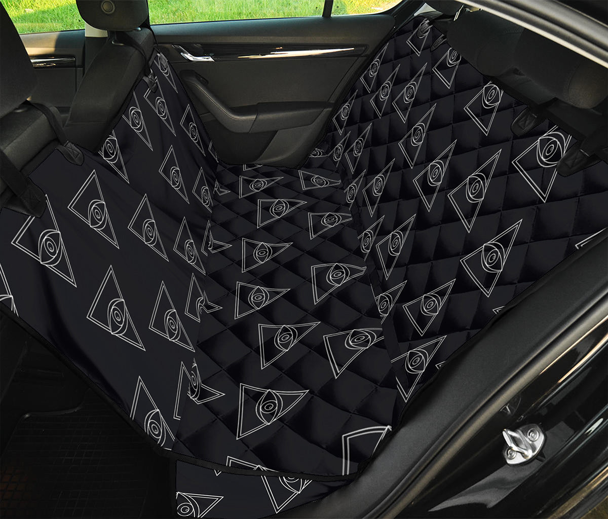 Masonic Eye Pattern Print Pet Car Back Seat Cover
