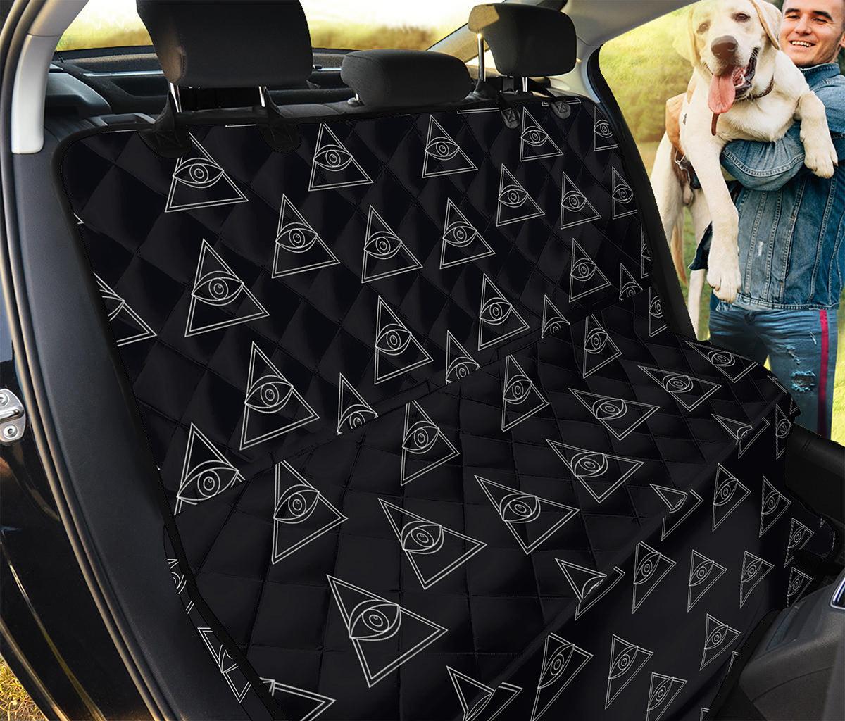 Masonic Eye Pattern Print Pet Car Back Seat Cover